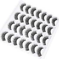 False Eyelashes Wispy Lashes Natural Fake Eyelashes Cat Eye Lashes That Look Like Extensions Fluffy Mink Lashes Pack By Tnfvlone