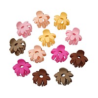 Claw Hair Clips 12Pcs Small Chrysanthemum Clamps For Thin Hair Styling Classic For Women And Girls