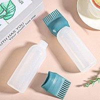 Pimoys Hair Oil Applicator Bottle 6 Ounce 2 Pack Root Comb Applicator Bottle Hair Dye Bottle Oiling Applicator Brush With Gradu