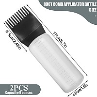 Pimoys 2 Pack Root Comb Applicator Bottle 6 Ounce Oil Applicator For Hair Dye Hair Oiling Bottle Applicator Brush With Graduat