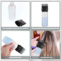 Pimoys 2 Pack Root Comb Applicator Bottle 6 Ounce Oil Applicator For Hair Dye Hair Oiling Bottle Applicator Brush With Graduat