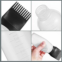 Pimoys 2 Pack Root Comb Applicator Bottle 6 Ounce Oil Applicator For Hair Dye Hair Oiling Bottle Applicator Brush With Graduat