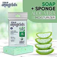 Ttaio Esponjabon Aloe Vera Soap Sponge Gentle Shower Scrubber With Mini Mother Of Pearl Cleaning Bath Wash Scrub Dirt O