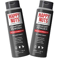 Happy Nuts Comfort Powder Anti Chafing Deodorant Aluminumfree Sweat And Odor Control For Jock Itch Groin And Mens Priva