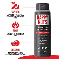 Happy Nuts Comfort Powder Anti Chafing Deodorant Aluminumfree Sweat And Odor Control For Jock Itch Groin And Mens Priva