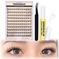 Toochunag Natural Lash Clusters Kit Wispy Eyelash Extension Kit With 8Ml Clear Lash Glue 912Mm Cluster Eyelashes Extensions Diy