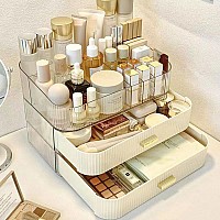 Miuopur Makeup Organizer With Stackable Drawers Bathroom Vanity Organizers And Storage Ideal For Desk And Dresser Countertops