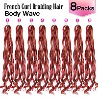 Amir Hair 8 Packs French Curly Braiding Hair Loose Wave Braiding Hair Pre Stretched Synthetic Hair Extensions 20Inch