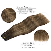 Wennalife Clip In Hair Extensions Real Human Hair 16 Inch 120G 7Pcs Human Hair Extensions Clip In Human Hair Light Ash Brown T