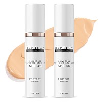 Drmtlgy Universal Tinted Moisturizer With Spf 46 Universal Tint Allinone Light Sheer Coverage Tinted Face Sunscreen With Bro