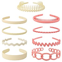 Unisex Hair Band 9Pcs Plastic Headband With Teeth Head Bands Combing Hairbands Wavy Outdoor Sports Headbands For Mens Hair Band