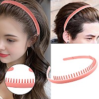 Unisex Hair Band 9Pcs Plastic Headband With Teeth Head Bands Combing Hairbands Wavy Outdoor Sports Headbands For Mens Hair Band