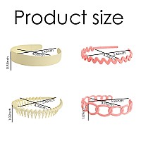 Unisex Hair Band 9Pcs Plastic Headband With Teeth Head Bands Combing Hairbands Wavy Outdoor Sports Headbands For Mens Hair Band