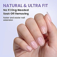 Btartbox Extra Short Almond Nail Tips 320Pcs Half Matte Soft Gel Tips Acrylic Preshaped Fake Nails Clear Ultra Fit Natura