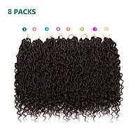 Lickran 14 Inch Goddess Locs Crochet Hair 8 Packs Faux Locs Crochet Hair Pre Looped Soft Locs Crochet Hair For Black Women Boho