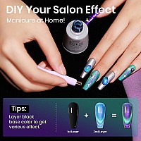 Mizhse 9D Cat Eye Gel Nail Polish Cateye Gel Nail Polish Blue Chameleon Galaxy Effect 9D Magnetic Gel Nail Polish Soak Off Nail