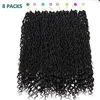 Lickran 24 Inch Goddess Locs Crochet Hair 8 Packs Boho Faux Locs Crochet Hair Pre Looped Soft Locs Crochet Hair For Black Women