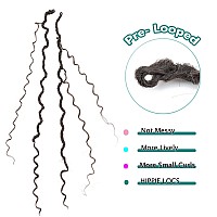 Lickran 24 Inch Goddess Locs Crochet Hair Extensions 8 Packs Soft Locs Crochet Hair Pre Looped Boho Faux Locs Crochet Hair For B