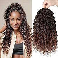 Lickran14 Inch Goddess Locs Crochet Hair Pre Looped 8 Packs Boho Faux Locs Crochet Hair For Black Women Soft River Locs Crochet