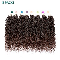 Lickran14 Inch Goddess Locs Crochet Hair Pre Looped 8 Packs Boho Faux Locs Crochet Hair For Black Women Soft River Locs Crochet