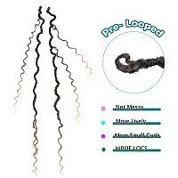 Lickran 18 Inch Goddess Locs Crochet Hair 8 Packs Faux Locs Crochet Hair Pre Looped Culy Boho Style Braids Soft Locs Crochet Hai