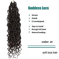 Lickran 18 Inch Goddess Locs Crochet Hair 8 Packs Soft Locs Crochet Hair For Black Women Boho Faux Locs Crochet Hair Pre Looped