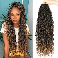 Lickran 24 Inch Faux Locs Crochet Hair 8 Packs Goddess Locs Crochet Hair For Black Women Pre Looped Soft River Locs Crochet Hair