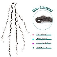 Lickran 18 Inch Goddess Locs Crochet Hair 8 Packs Boho Faux Locs Crochet Hair Pre Looped Soft Locs Crochet Hair For Black Women