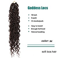 Lickran 18 Inch Goddess Locs Crochet Hair 8 Packs Boho Faux Locs Crochet Hair Pre Looped Soft Locs Crochet Hair For Black Women