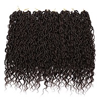 Lickran 18 Inch Goddess Locs Crochet Hair 8 Packs Boho Faux Locs Crochet Hair Pre Looped Soft Locs Crochet Hair For Black Women