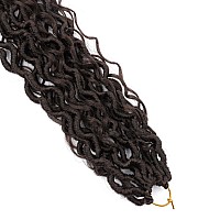 Lickran 18 Inch Goddess Locs Crochet Hair 8 Packs Boho Faux Locs Crochet Hair Pre Looped Soft Locs Crochet Hair For Black Women