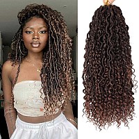 Lickran 18 Inch Goddess Locs Crochet Hair 8 Packs Faux Locs Crochet Hair Pre Looped Soft Locs Crochet Hair For Black Women 18 I