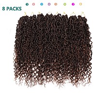 Lickran 18 Inch Goddess Locs Crochet Hair 8 Packs Faux Locs Crochet Hair Pre Looped Soft Locs Crochet Hair For Black Women 18 I