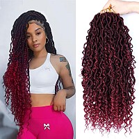 Lickran 18 Inch Goddess Locs Crochet Hair For Black Women 8 Packs Faux Locs Crochet Hair Pre Looped Boho Soft Locs Crochet Hair