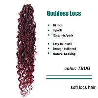 Lickran 18 Inch Goddess Locs Crochet Hair For Black Women 8 Packs Faux Locs Crochet Hair Pre Looped Boho Soft Locs Crochet Hair