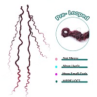 Lickran 18 Inch Goddess Locs Crochet Hair For Black Women 8 Packs Faux Locs Crochet Hair Pre Looped Boho Soft Locs Crochet Hair