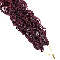 Lickran 18 Inch Goddess Locs Crochet Hair For Black Women 8 Packs Faux Locs Crochet Hair Pre Looped Boho Soft Locs Crochet Hair