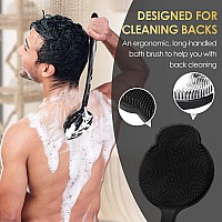 Silicone Back Scrubber For Shower Upgrade Long Handle Silicone Body Scrubber Back Scrubber Exfoliating And Massage Can Produce