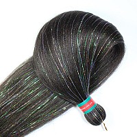 Run Shui Brown Black With Tinsel Pre Stretched Braiding Hair 2 Packs Pre Feathered Braid Hair Extensions 30 Inches Kanekalon Hai