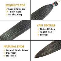 Run Shui Brown Black With Tinsel Pre Stretched Braiding Hair 2 Packs Pre Feathered Braid Hair Extensions 30 Inches Kanekalon Hai