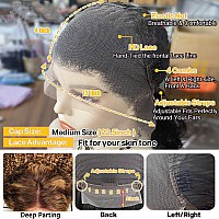 26 Inch Highlight Deep Wave Lace Front Wigs Human Hair Pre Plucked Glueless 13X4 Hd Transparent Ombre Lace Front Wig Human Hair