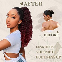 Aisi Beauty Curly Ponytail Extension Drawstring Ponytail Extension For Black Women Synthetic Clip In Ponytail 20 Inch Long Curl