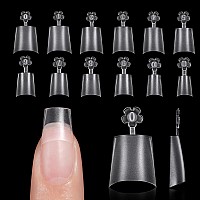 Gaoy Short Coffin Fake Nail Tips 360Pcs Matte Soft Gel X Nail Tips 12 Sizes Half Cover Acrylic False Press On Nails Tips Nail