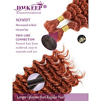 Ginger Deep Wave Human Braiding Hair 100 Raw India Human Hair Braiding Hair No Weft 100G 1 Pack2 Bundles Longer Lifespan Hum