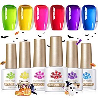 Born Pretty Jelly Gel Nail Polish Halloween 30 Ice Jelly Neon Gel Polish Crystal Transparent Gel Polish Green Yellow Hot Pink R