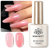 Born Pretty Jelly Gel Nail Polish Jelly Orange Pink Gel Nail Polish Sheer Skin Pink Translucent Gel Polish For Nail Art Diy 15Ml