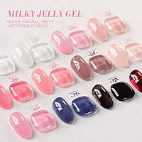 Born Pretty Jelly Gel Nail Polish Jelly Orange Pink Gel Nail Polish Sheer Skin Pink Translucent Gel Polish For Nail Art Diy 15Ml