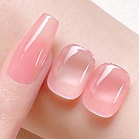 Born Pretty Jelly Gel Nail Polish Jelly Orange Pink Gel Nail Polish Sheer Skin Pink Translucent Gel Polish For Nail Art Diy 15Ml