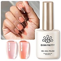 Born Pretty Ice Jelly Gel Nail Polish Jelly Orange Gel Nail Polish Sheer Transparent Orange Natural Translucent Hemafree Soak O