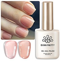 Born Pretty Semi Jelly Gel Nail Polish Jelly Deep Nude Gel Nail Polish Sheer Nude Natural Translucent Hemafree Soak Off Gel Pol